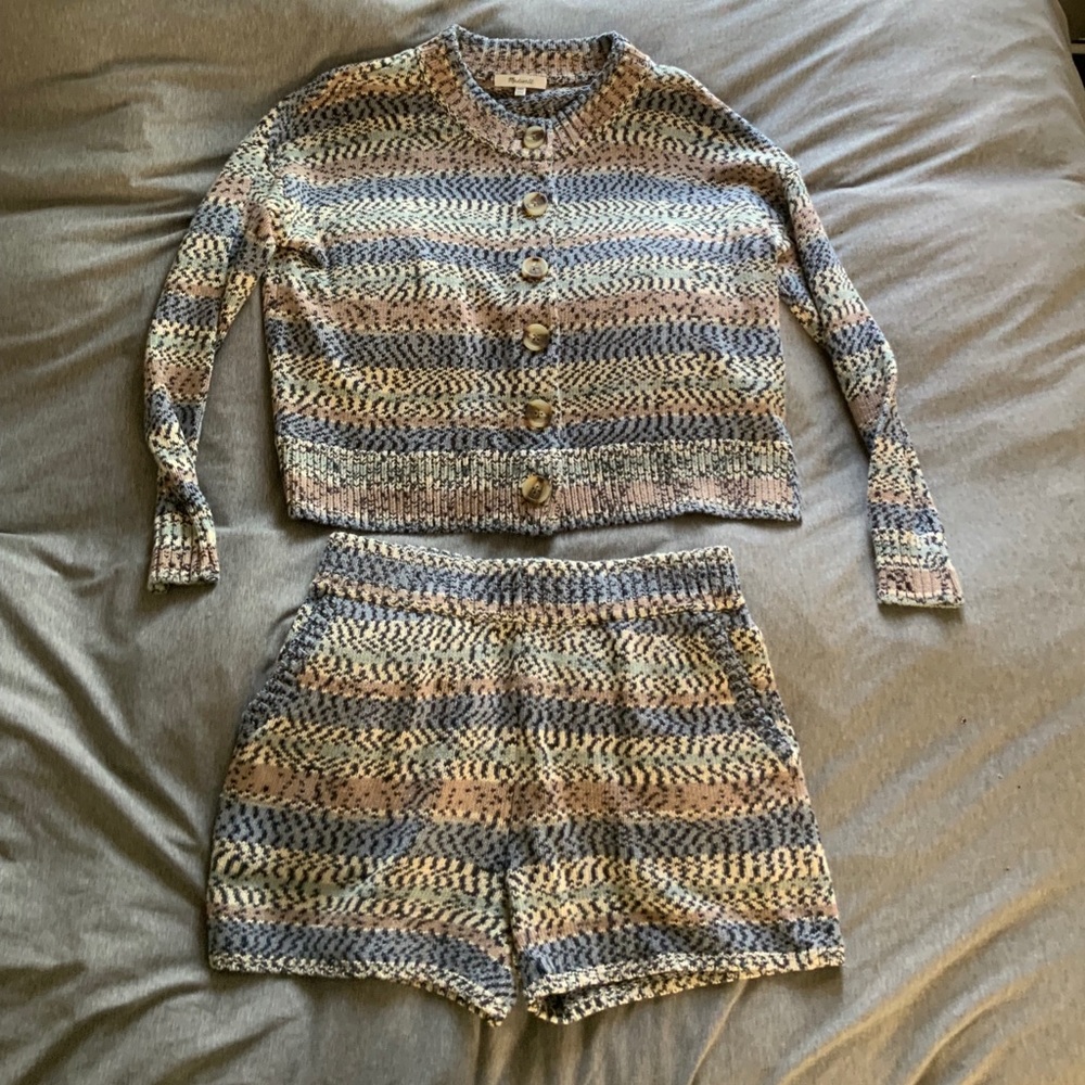Madewell sweater and shorts set